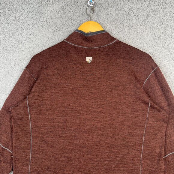 Kuhl Sweater Mens Large Timber Brown LS Lightweight Soft Brushed Knit Ryzer 1/4 - Picture 6 of 16